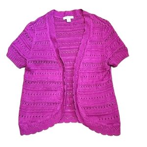 Christopher & Banks crochet knit cardigan